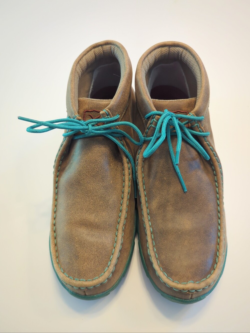Twisted X Leather Chukka Driving Mocs Lace-Up Shoes Size 10 Brown WDM0020 EUC - Picture 6 of 12